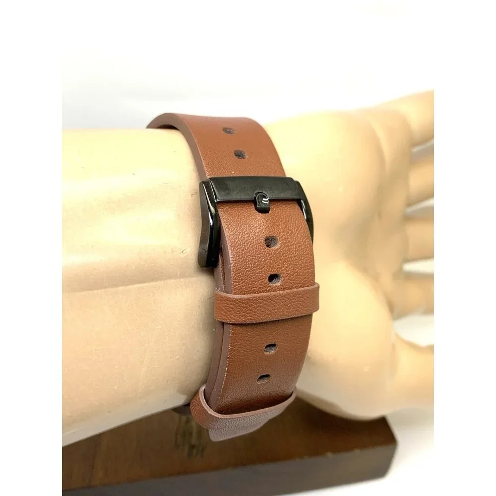 Movado Men's Watch 3600442 Bold Swiss Quartz Gray Dial 42mm Brown Leather Strap